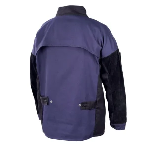 Black Stallion FR Cotton & Cowhide Hybrid Welding Jacket – JH1016-NB