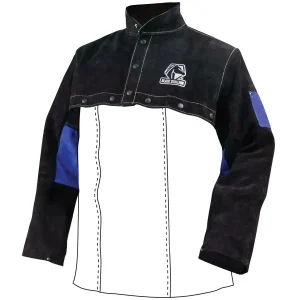 Revco Black Stallion Color Block Leather Cape Sleeves (Black/Blue) #JL1021-BB