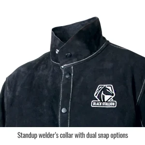 Revco Black Stallion Color Block Leather Welding Jacket (Black/Blue) #JL1030-BB