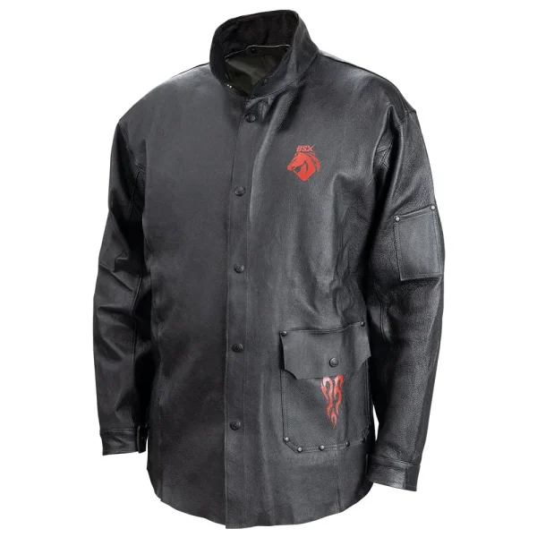Black Stallion BSX Contoured Grain Pigskin Welding Jacket – JL2035-BK