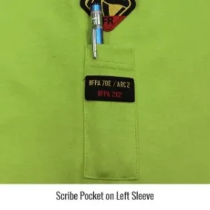 Revco Black Stallion 7 Oz Flame-Resistant Cotton Long Sleeve T-Shirt – NFPA 2112, NFPA 70E (Lime) #TF2510-LM