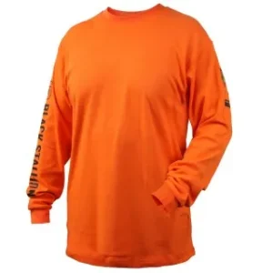 Revco Black Stallion 7 Oz Flame-Resistant Cotton Long Sleeve T-Shirt (Orange) – NFPA 2112, NFPA 70E #TF2510-OR
