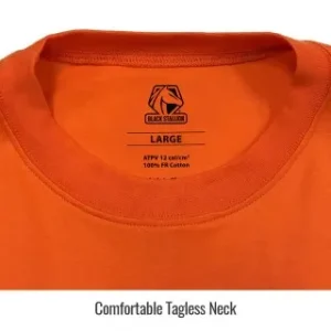 Revco Black Stallion 7 Oz Flame-Resistant Cotton Long Sleeve T-Shirt (Orange) – NFPA 2112, NFPA 70E #TF2510-OR
