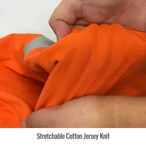 Revco Black Stallion 7 oz Flame-Resistant Cotton Long Sleeve T-Shirt w/ Silver Reflective Tape – NFPA 2112, NFPA 70E (Orange) #TF2511-OR