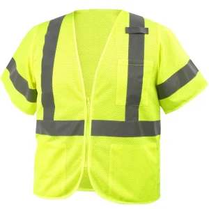 Revco Black Stallion ANSI Class 3 Short Sleeve Hi-Vis Safety Vest (Lime) #VS2030-LM