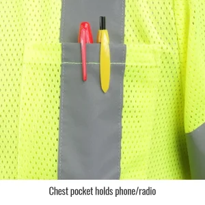 Revco Black Stallion ANSI Class 3 Short Sleeve Hi-Vis Safety Vest (Lime) #VS2030-LM