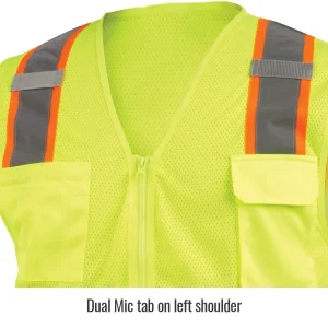 Revco Black Stallion ANSI Class 2 7-Pocket Hi-Vis Safety Vest (Lime) #VS2035-LM