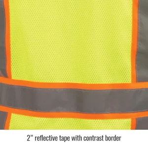 Revco Black Stallion ANSI Class 2 7-Pocket Hi-Vis Safety Vest (Lime) #VS2035-LM