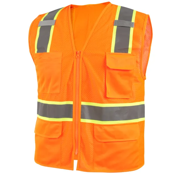 Revco Black Stallion ANSI Class 2 7-Pocket Hi-Vis Safety Vest (Orange) #VS2035-OR