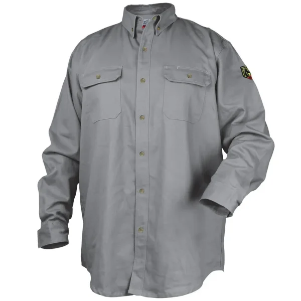 Black Stallion FR Cotton Work Shirt, Gray – WF2110-GY