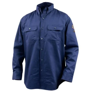Black Stallion AR/FR Cotton Work Shirt, Navy – WF2110-NV