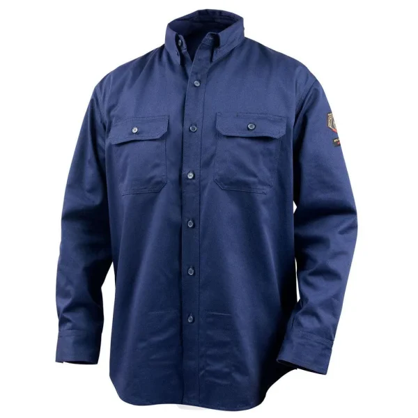 Black Stallion AR/FR Cotton Work Shirt, Navy – WF2110-NV