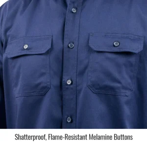 Revco Black Stallion Flame-Resistant (FR) Cotton Stone Work Shirt (Navy) #WF2110-NV