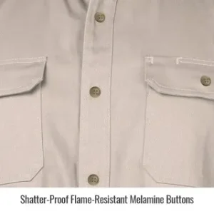 Revco Black Stallion Flame-Resistant (FR) Cotton Work Shirt (Stone) #WF2110-ST
