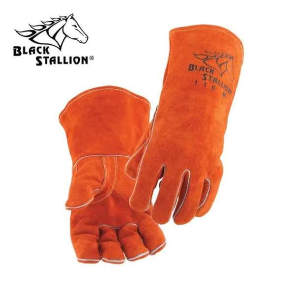 Black Stallion (Revco) 110 Stick Welding Glove: Rust Cowhide – Large