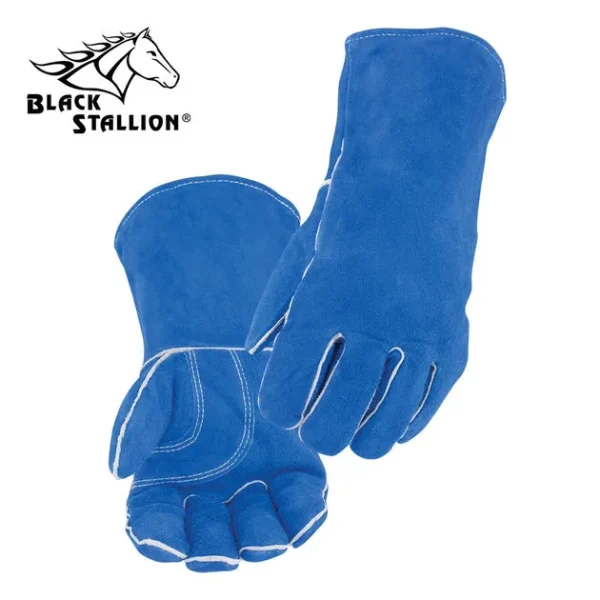 Revco Stick Welding Gloves:Blue Shoulder Split Cowhide – Large (6 Pairs)