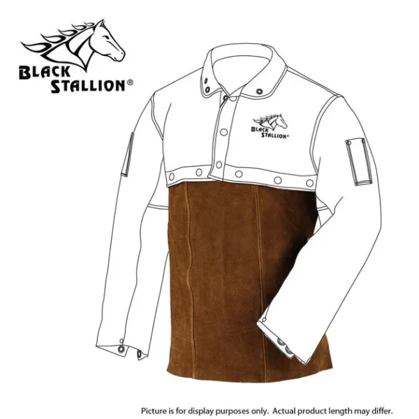 Revco 20WB Brown Leather Split Cowhide Welding Bib – 20″