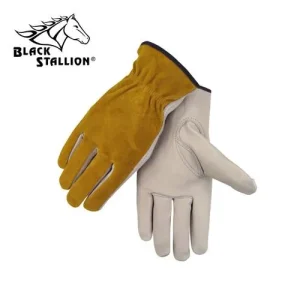 Revco 97 Drivers Work Gloves: Palm & Split Cowhide