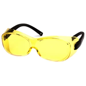 Pyramex S3530SJ OTS Black Safety Glasses W/ Amber Lens (12 each)