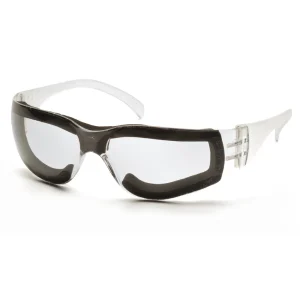 Pyramex S4110STFP Intruder Clear w/Full Foam Padding Safety Glasses W/ Clear-Hardcoated Anti-fog Lens (12 each)