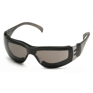 Pyramex S4120STFP Intruder Gray w/Full Foam Padding Safety Glasses W/ Gray-Hardcoated Anti-fog Lens (12 each)