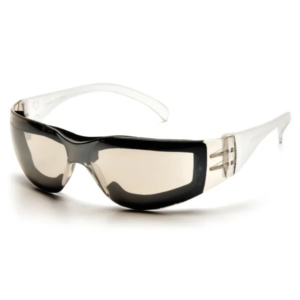 Pyramex S4180STFP Intruder IO Mirror w/Full Foam Padding Safety Glasses W/ IO Mirror-Hardcoated Anti-fog Lens (12 each)