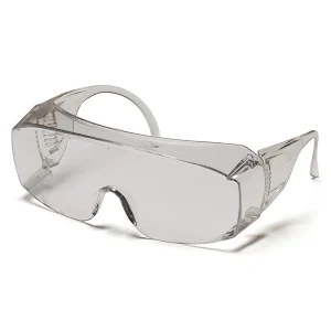 Pyramex S510SJ Solo Clear Jumbo Safety Glasses W/ Clear- Over Prescription Lens (12 each)