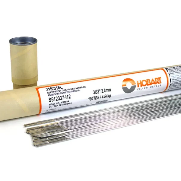Hobart ER316L 3/32 Stainless Steel TIG Wire – 10# Tube S512337-I12