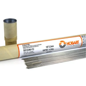Hobart ER316L 1/8 Stainless Steel TIG Wire – 10# Tube S512346-I12