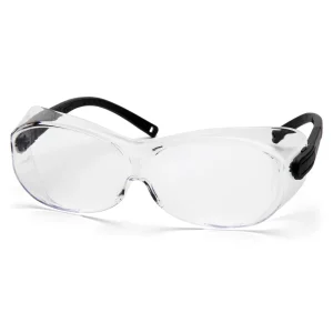 Pyramex S7510STJ OTS XL Black Safety Glasses W/ Clear Anti-Fog Lens (12 each)