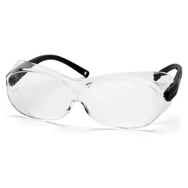 Pyramex S7510STJ OTS XL Black Safety Glasses W/ Clear Anti-Fog Lens (12 each)