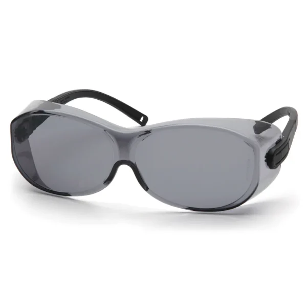 Pyramex S7520SJ OTS XL Black Safety Glasses W/ Gray Lens (12 each)