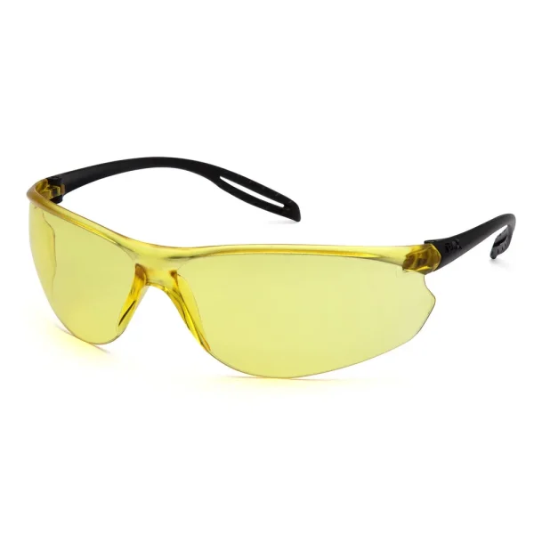 Pyramex S9730S Neshoba Black Safety Glasses W/ Amber Lens (12 each)