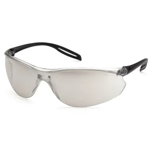 Pyramex S9780S Neshoba Black Safety Glasses W/ Indoor/Outdoor Mirror Lens (12 each)