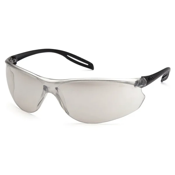 Pyramex S9780S Neshoba Black Safety Glasses W/ Indoor/Outdoor Mirror Lens (12 each)
