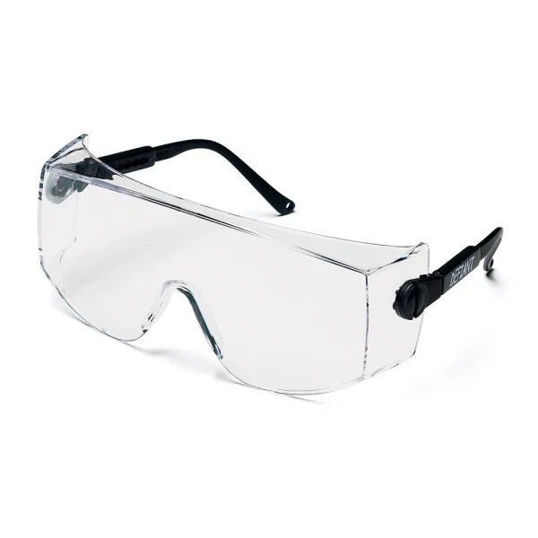 Pyramex SB1010SJ Defiant Black-Jumbo Safety Glasses W/ Over Prescription – Clear Lens (12 each)