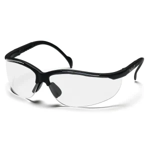 Pyramex SB1810S Venture II Black Safety Glasses W/ Clear Lens (12 each)