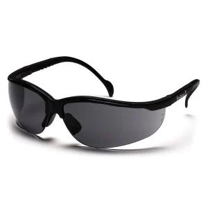 Pyramex SB1820S Venture II Black Safety Glasses W/ Gray Lens (12 each)