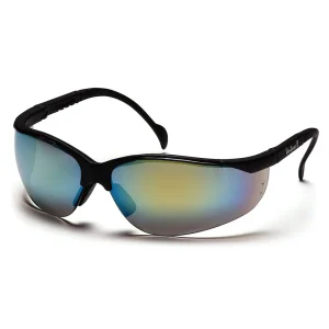 Pyramex SB1890S Venture II Black Safety Glasses W/ Gold Mirror Lens (12 each)