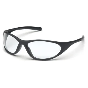 Pyramex SB3310E Zone II Matte Black Safety Glasses W/ Clear Lens (12 each)