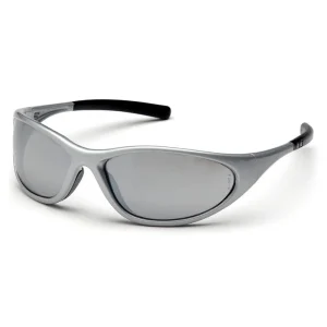 Pyramex SB3370E Zone II Matte Black Safety Glasses W/ Silver Mirror Lens (12 each)