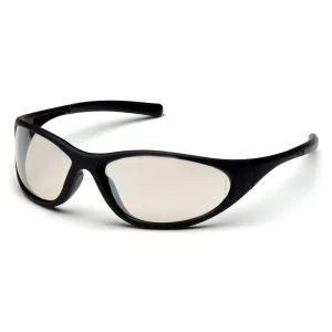 Pyramex SB3380E Zone II Matte Black Safety Glasses W/ Indoor/Outdoor Mirror Lens (12 each)