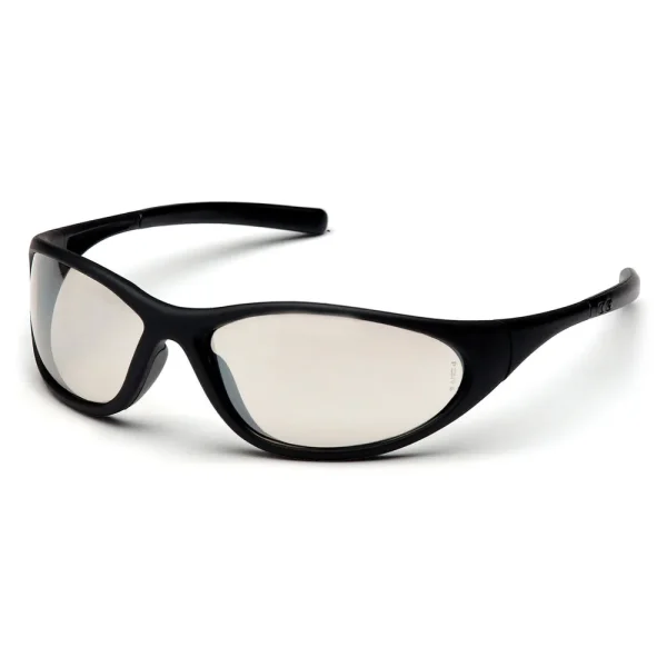 Pyramex SB3380E Zone II Matte Black Safety Glasses W/ Indoor/Outdoor Mirror Lens (12 each)