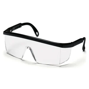 Pyramex SB410ST Integra Black Safety Glasses W/ Clear Anti-Fog Lens (12 each)