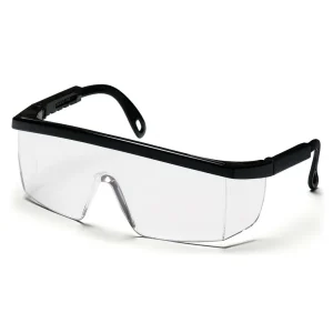 Pyramex SB410S Integra Black Safety Glasses W/ Clear Lens (12 each)