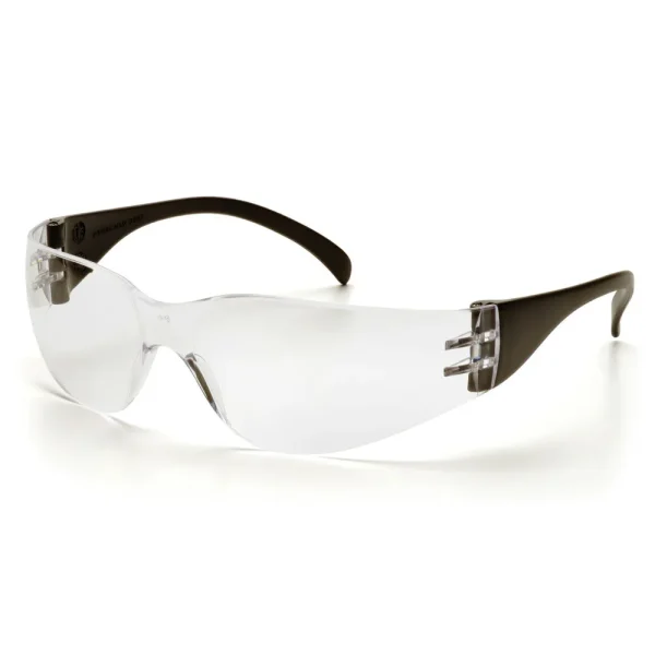 Pyramex SB4110S Intruder Black Temples Safety Glasses W/ Clear-Hardcoated Lens (12 each)