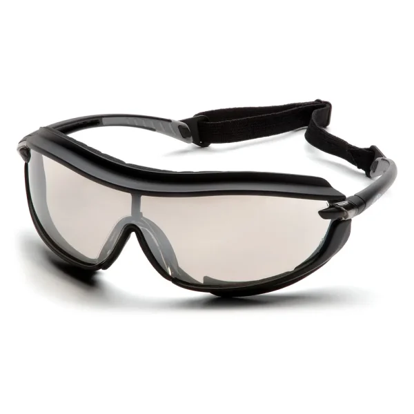 Pyramex SB4680STP XS3 Plus Black Goggles W/ Indoor/Outdoor Mirror Anti-Fog Lens (12 each)