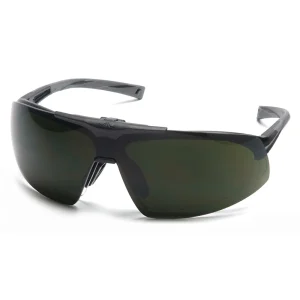 Pyramex SB4950STP Onix Plus™ Black Safety Glasses W/ Clear Anti-Fog Bottom Lens/ 5.0 IR Filter Flip Lens Lens (12 each)