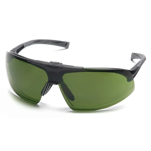 Pyramex SB4960STP Onix Plus™ Black Safety Glasses W/ Clear Anti-Fog Bottom Lens/ 3.0 IR Filter Flip Lens Lens (12 each)