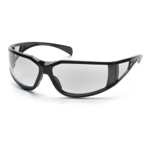 Pyramex SB5110DT Exeter Glossy Black Safety Glasses W/ Clear Anti-Fog Lens (12 each)